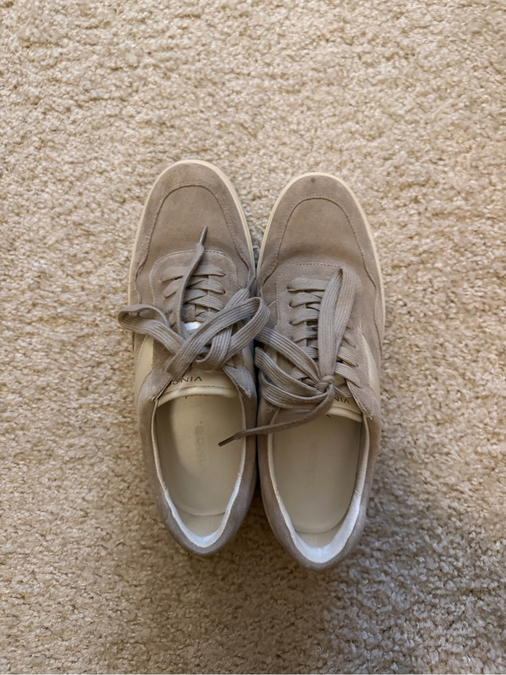 Vince Women's Suede Sneakers in Light Taupe